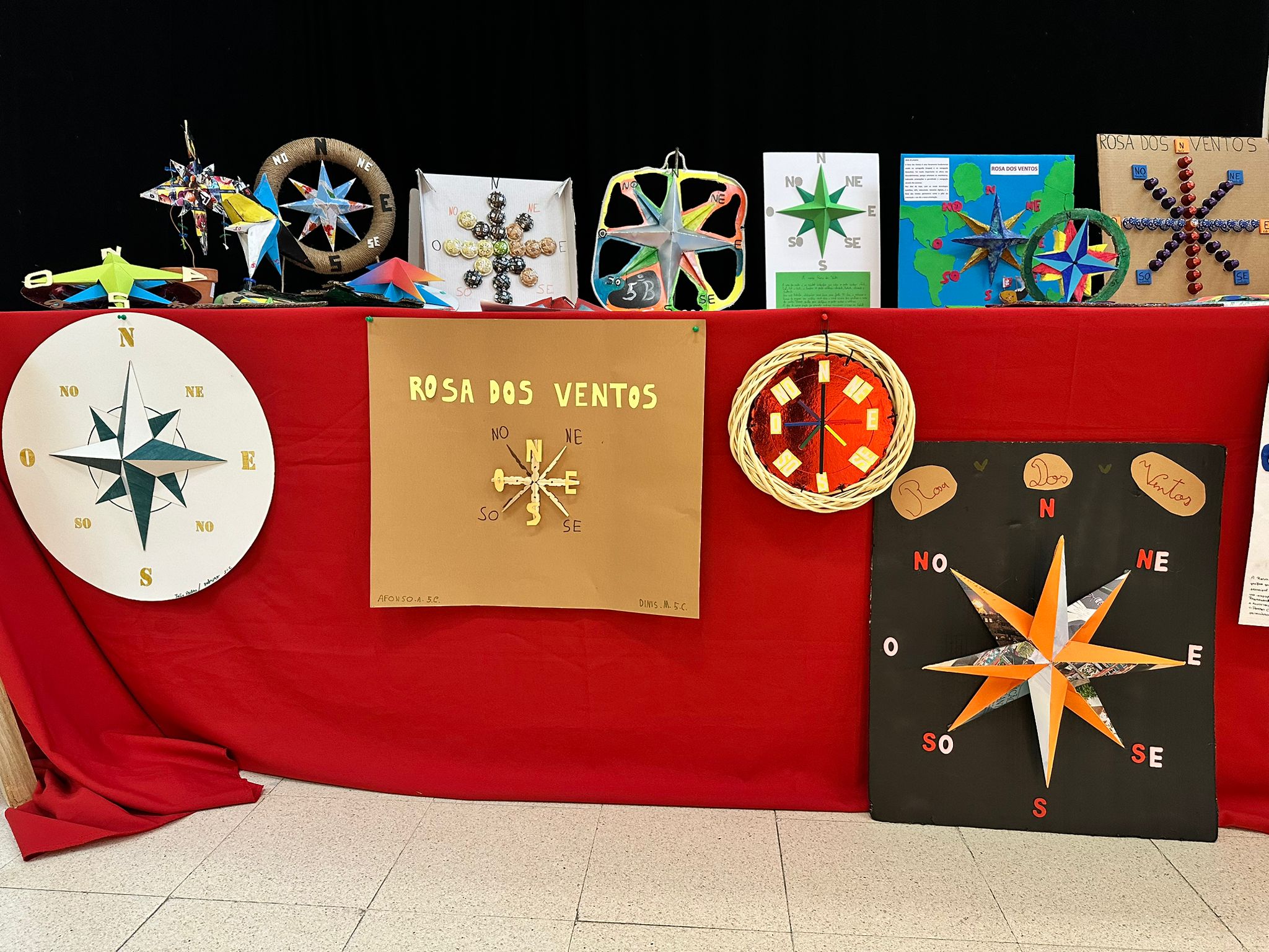 Exposição dos Trabalhos dos Alunos do 5.º Ano – Concurso “A Minha Rosa dos Ventos”