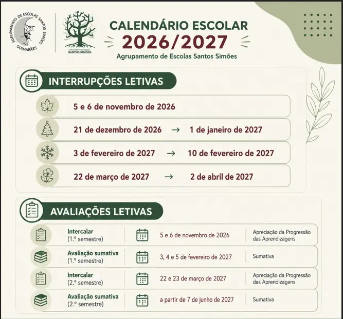 Calendário Escolar 2026-2027